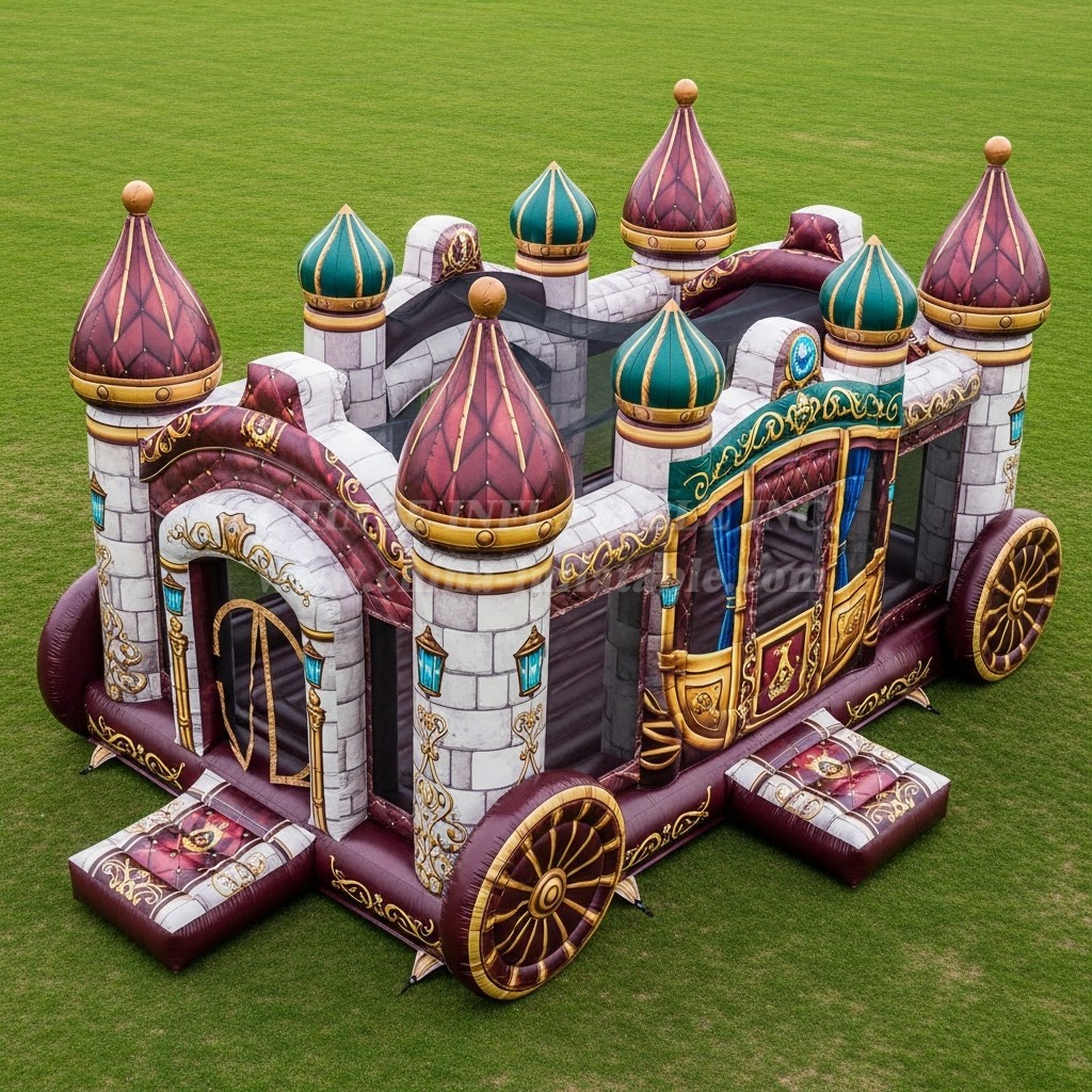 T5-2655 Horse Carriage Theme Inflatable Castles