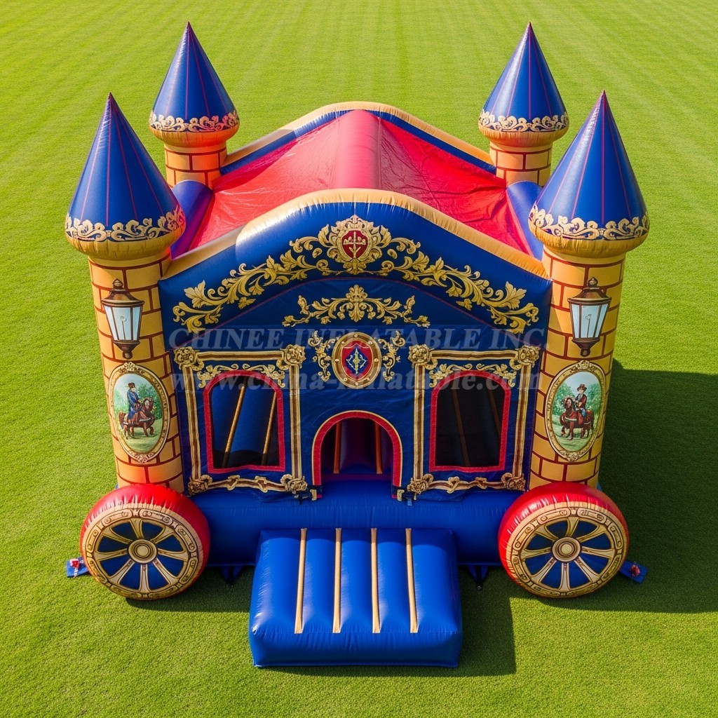 T5-2657 Horse Carriage Theme Inflatable Castles