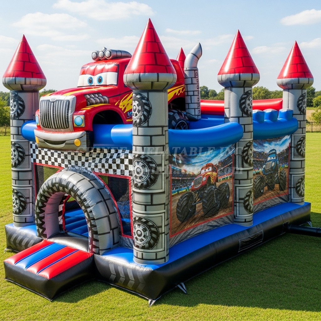 T5-2689 Monster Trucks Theme Inflatable Castles