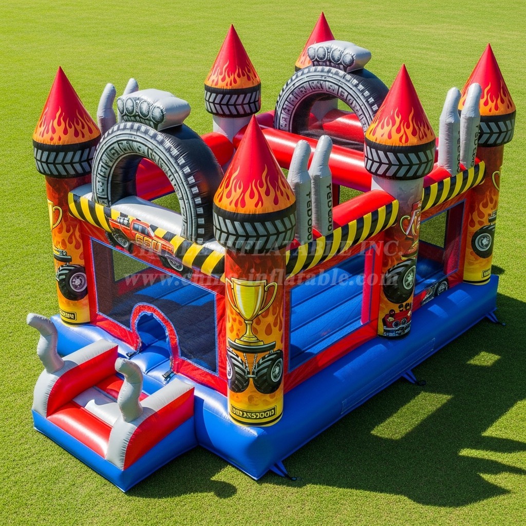 T5-2691 Monster Trucks Theme Inflatable Castles