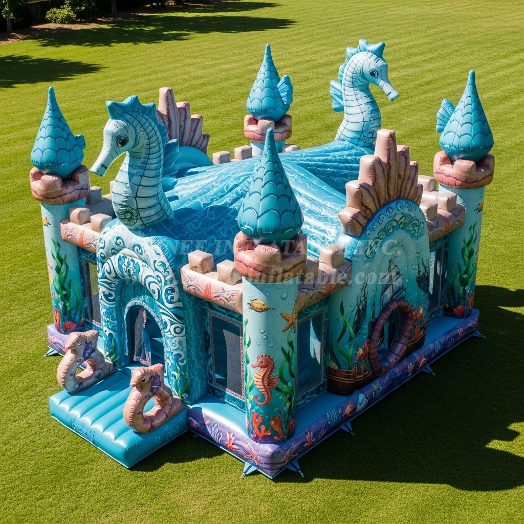 T5-2733 Seahorse Theme Inflatable Castles