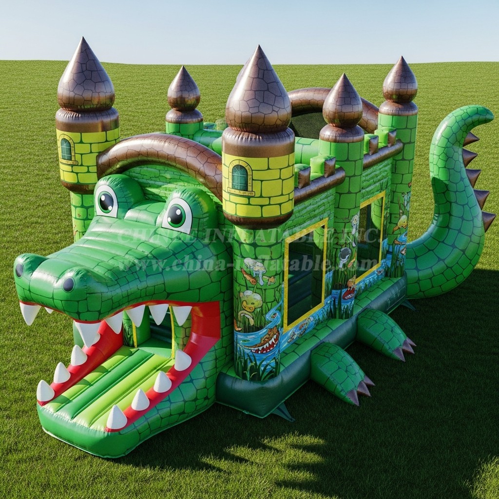 T5-2877 Crocodile Theme Inflatable Castles