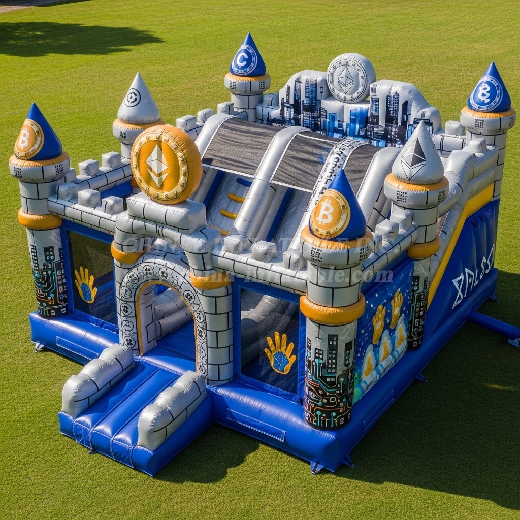 T5-2879 Cryptocurrency Theme Inflatable Castles