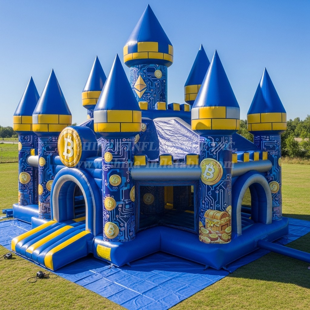 T5-2882 Cryptocurrency Theme Inflatable Castles