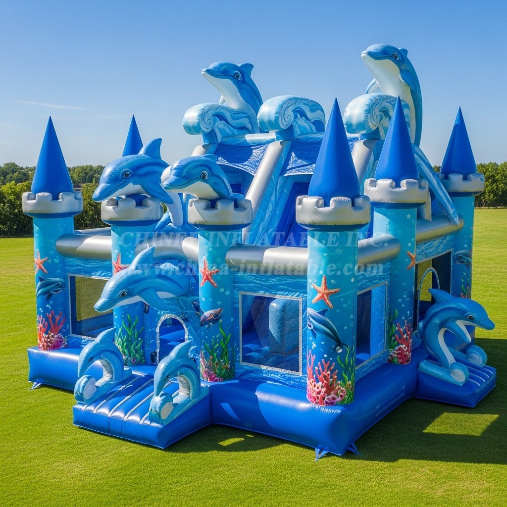 T5-2893 Dolphin Theme Inflatable Castles