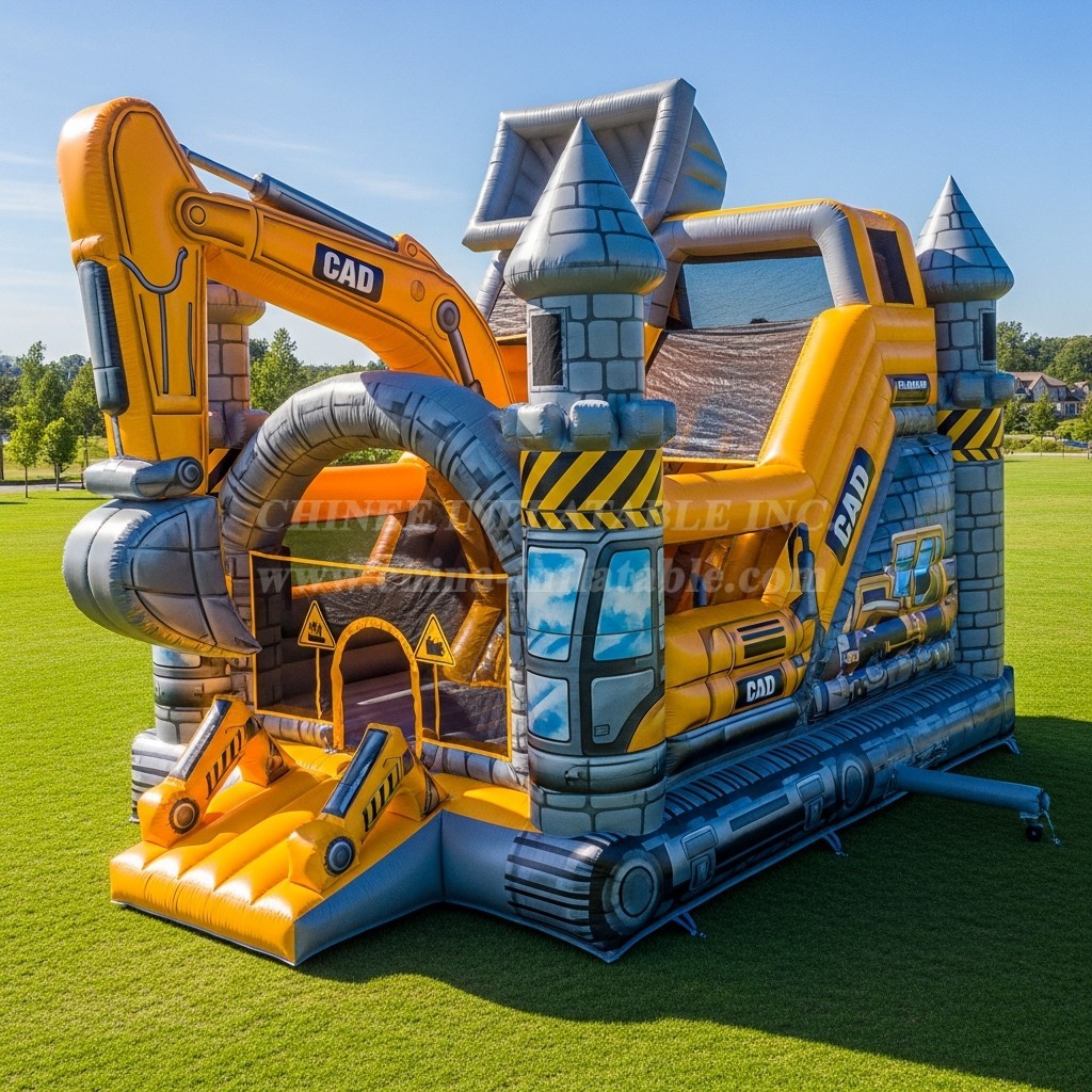 T5-2925 Excavator Theme Inflatable Castles