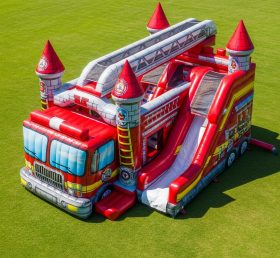 T5-2935 Firetruck Theme Inflatable Castles
