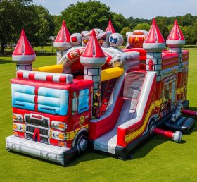 T5-2936 Firetruck Theme Inflatable Castles