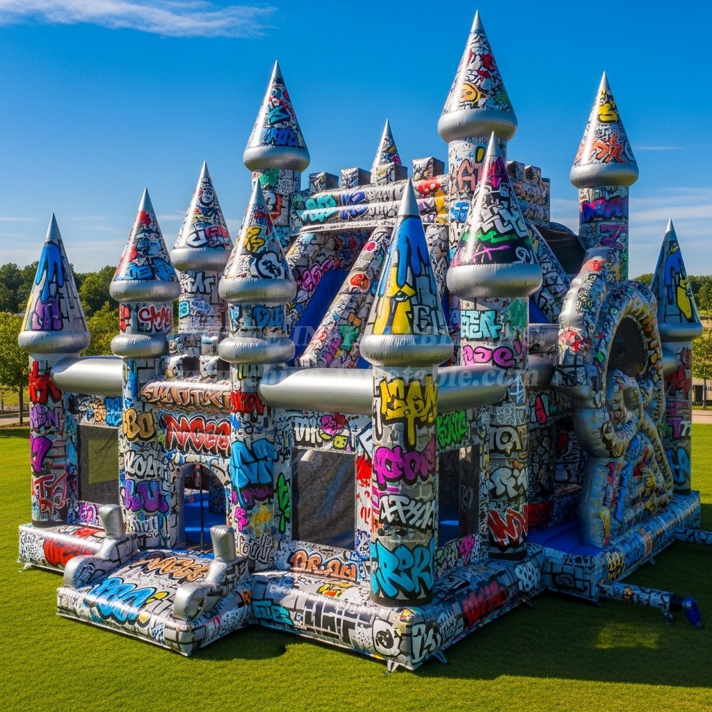 T5-2954 Graffiti Theme Inflatable Castles