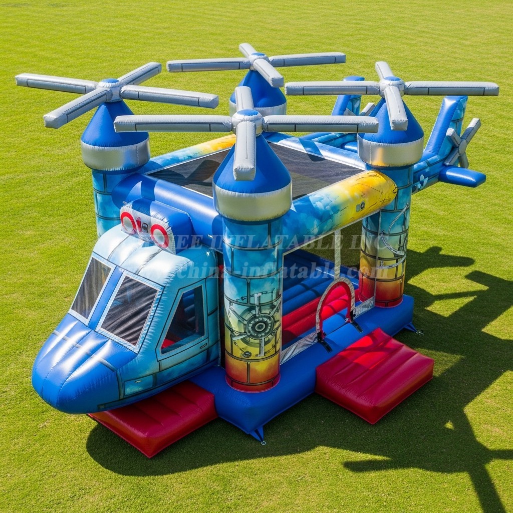 T5-2962 Helicopter Theme Inflatable Castles