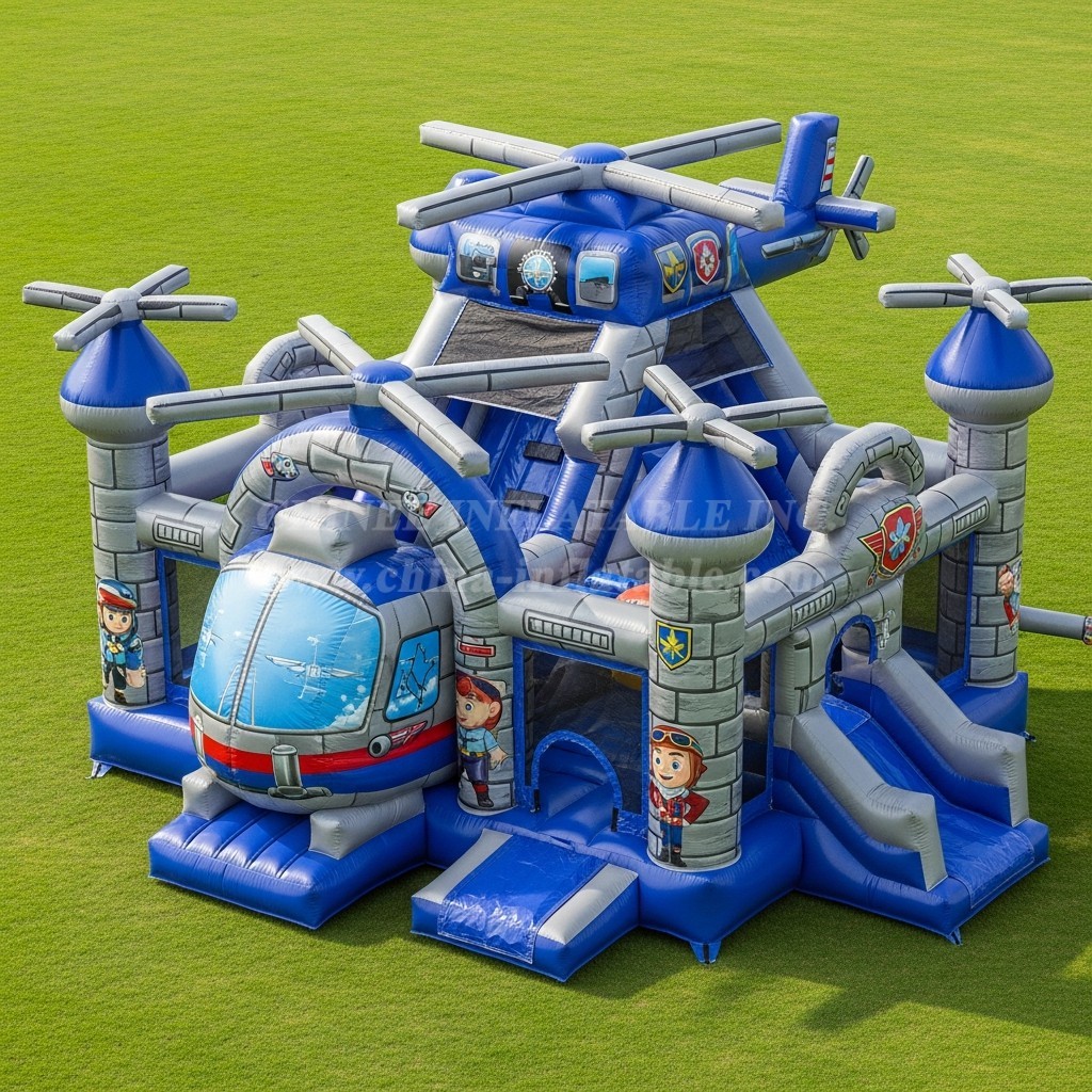 T5-2965 Helicopter Theme Inflatable Castles