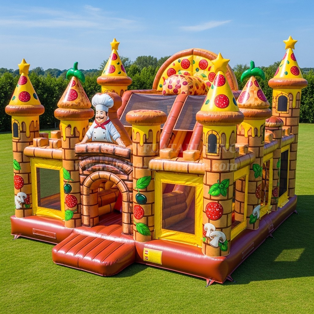 T5-3042 Pizza Theme Inflatable Castles