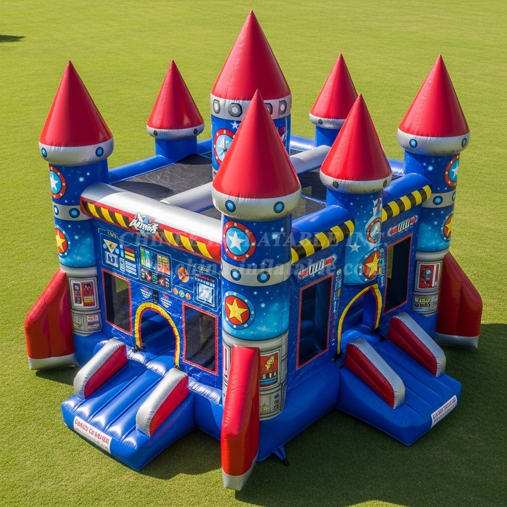 T5-3055 Rocket Theme Inflatable Castles