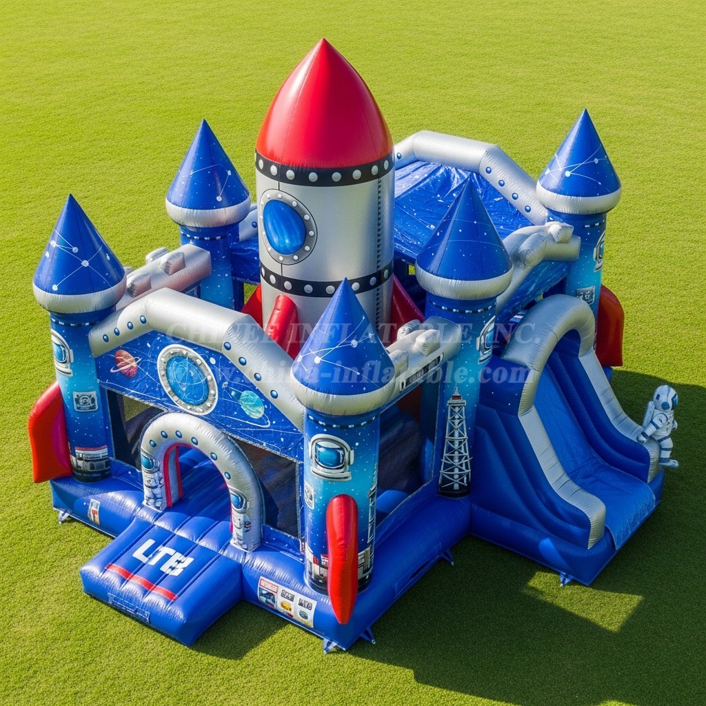 T5-3057 Rocket Theme Inflatable Castles