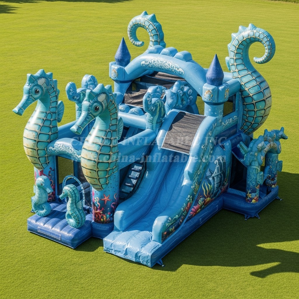 T5-3059 Seahorse Theme Inflatable Castles