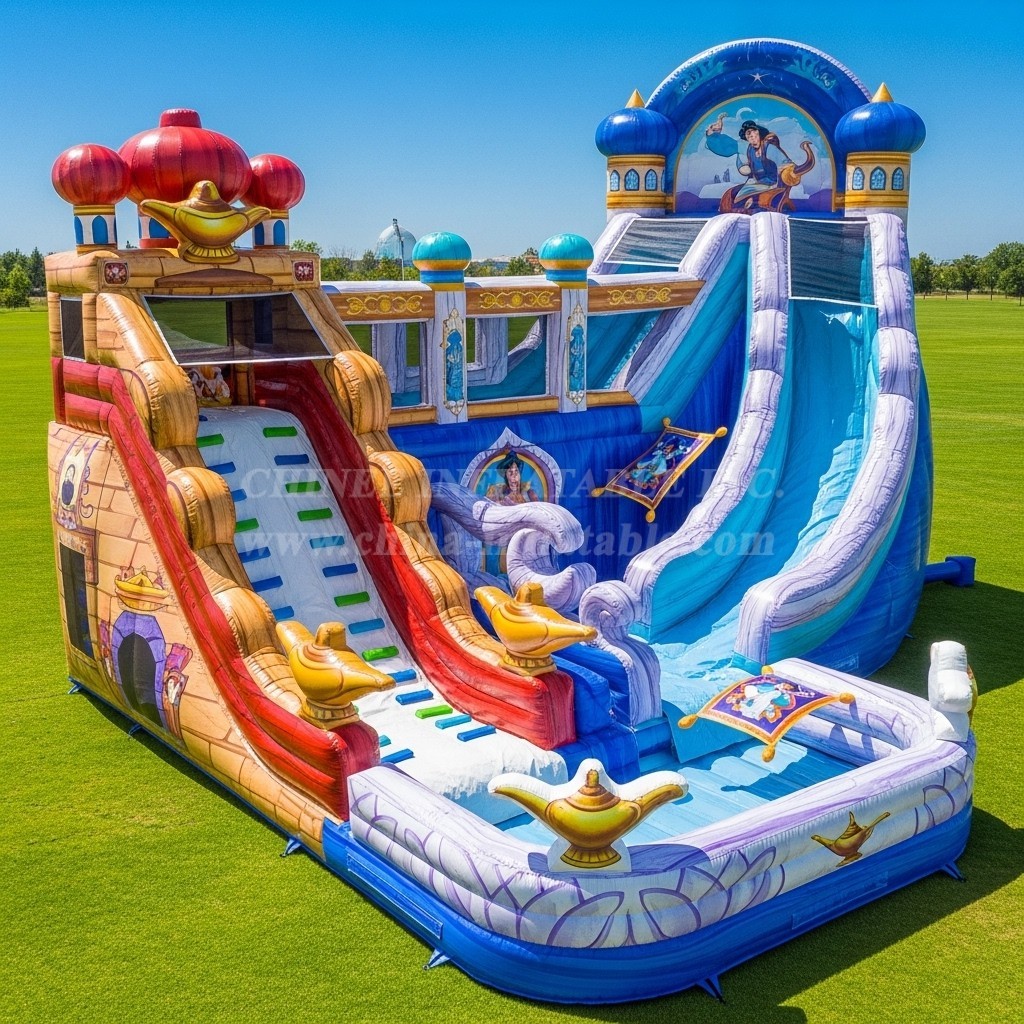 T8-9270 Aladdin Theme Inflatable Water Slide