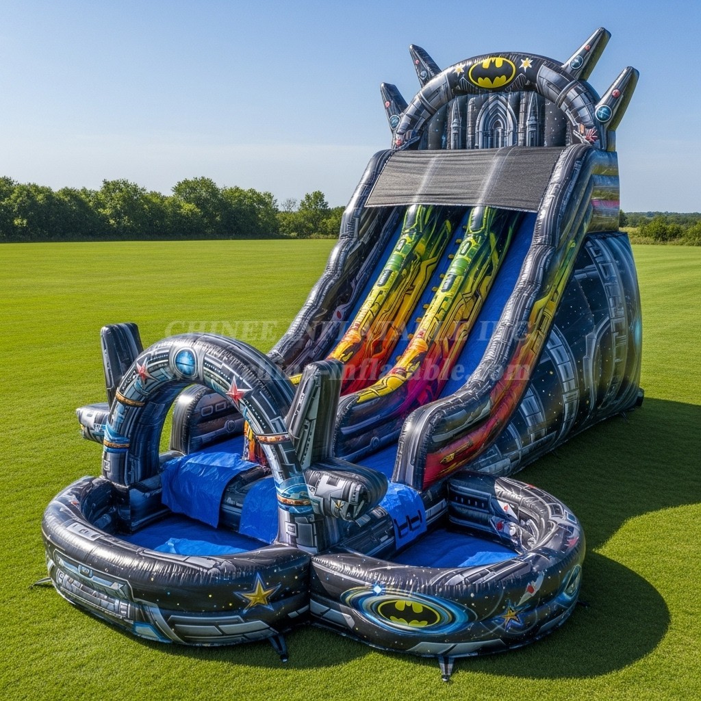T8-9274 Batman Theme Inflatable Water Slide