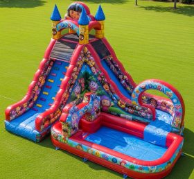 T8-9280 Dora Theme Inflatable Water Slide