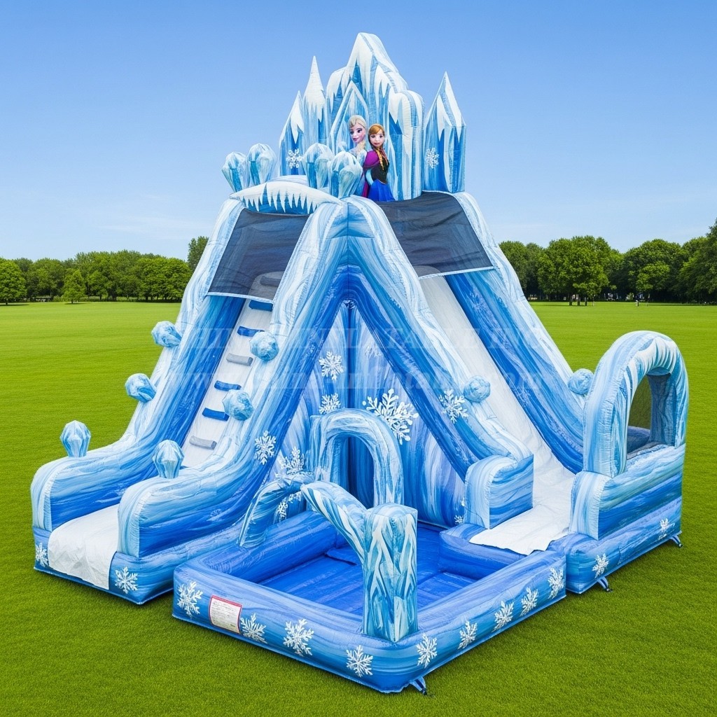 T8-9284 Frozen Theme Inflatable Water Slide
