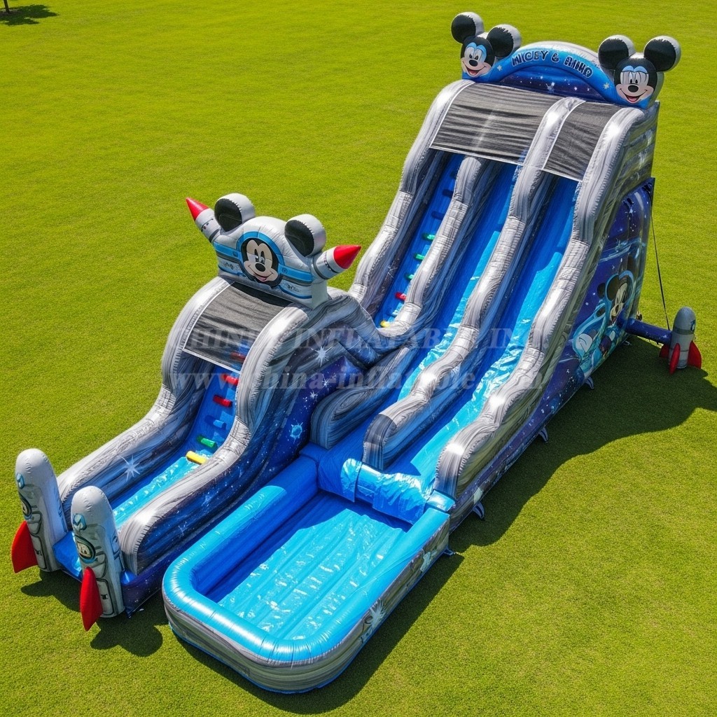 T8-9301 Mickey & Minnie Theme Inflatable Water Slide