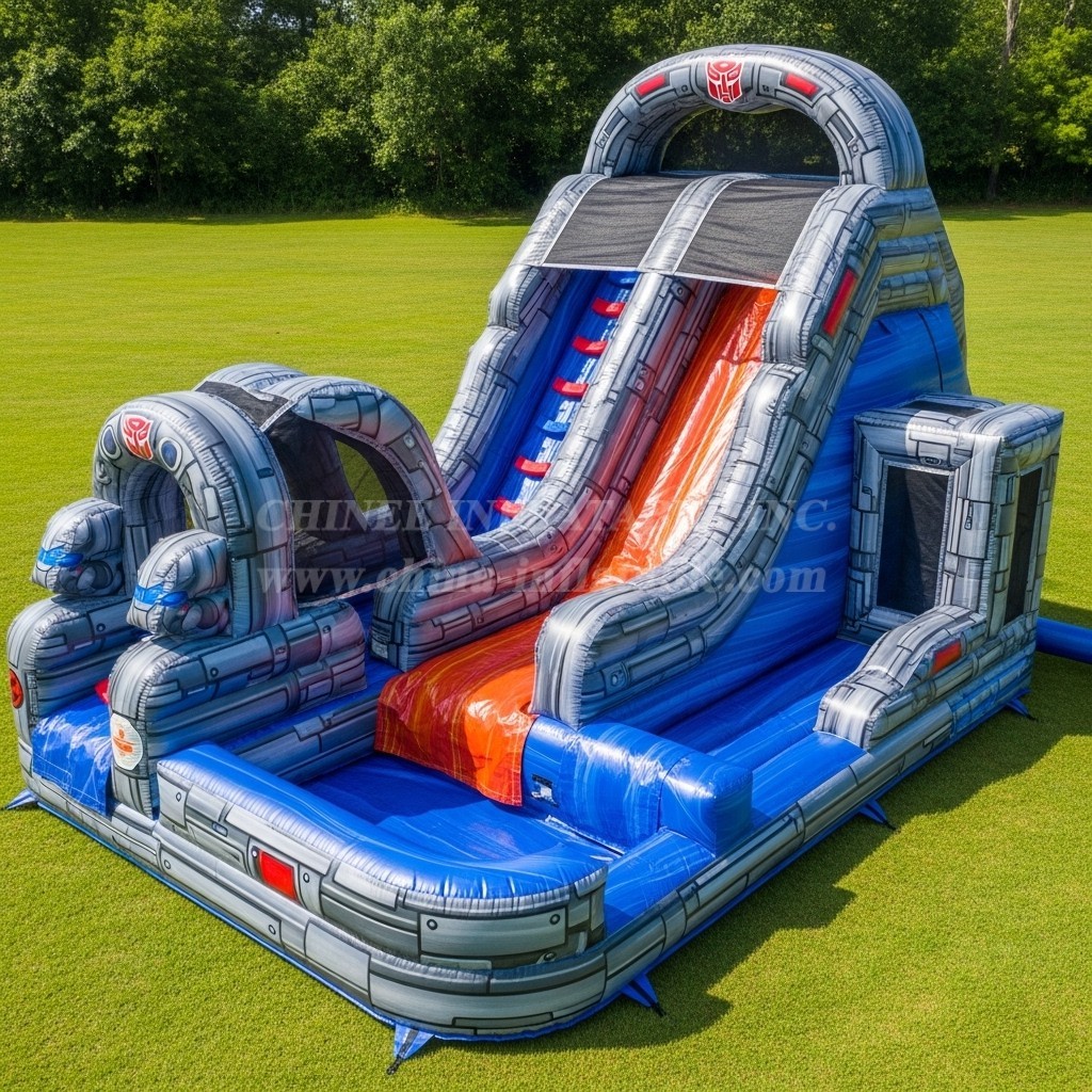 T8-9380 Transformers Theme Inflatable Water Slide
