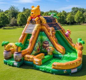 T8-9383 Winnie the Pooh Theme Inflatable Water Slide