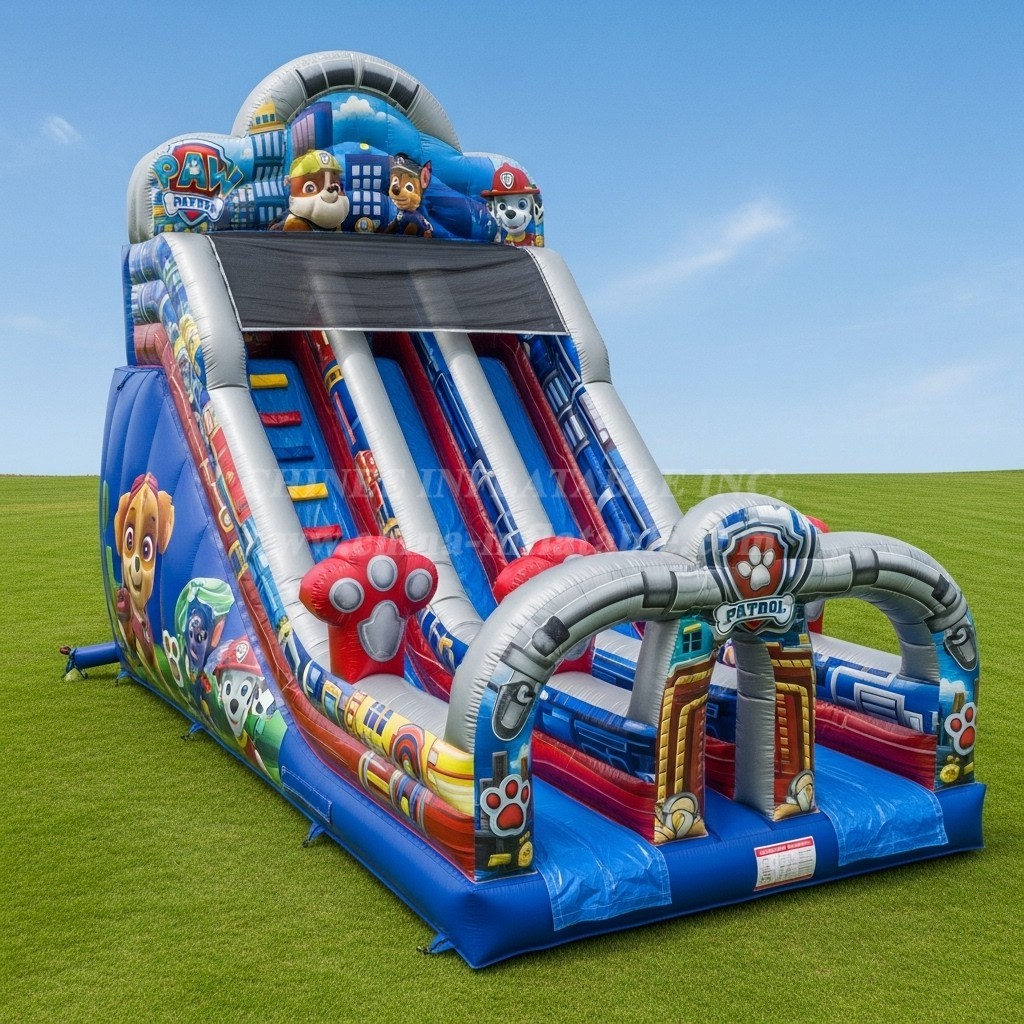 T8-9410 Paw Patrol Theme Inflatable Dry Slide