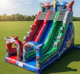 T8-9414 Power Rangers Theme Inflatable Dry Slide