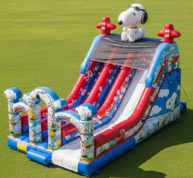 T8-9418 Snoopy Theme Inflatable Dry Slide