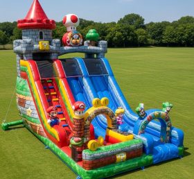 T8-9421 Super Mario Theme Inflatable Dry Slide
