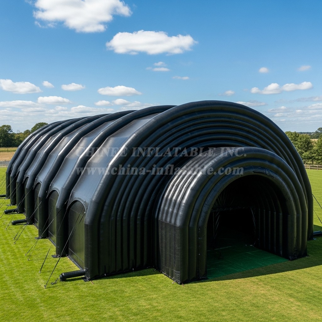 Tent1-6014 Black Tunnel Inflatable Tent