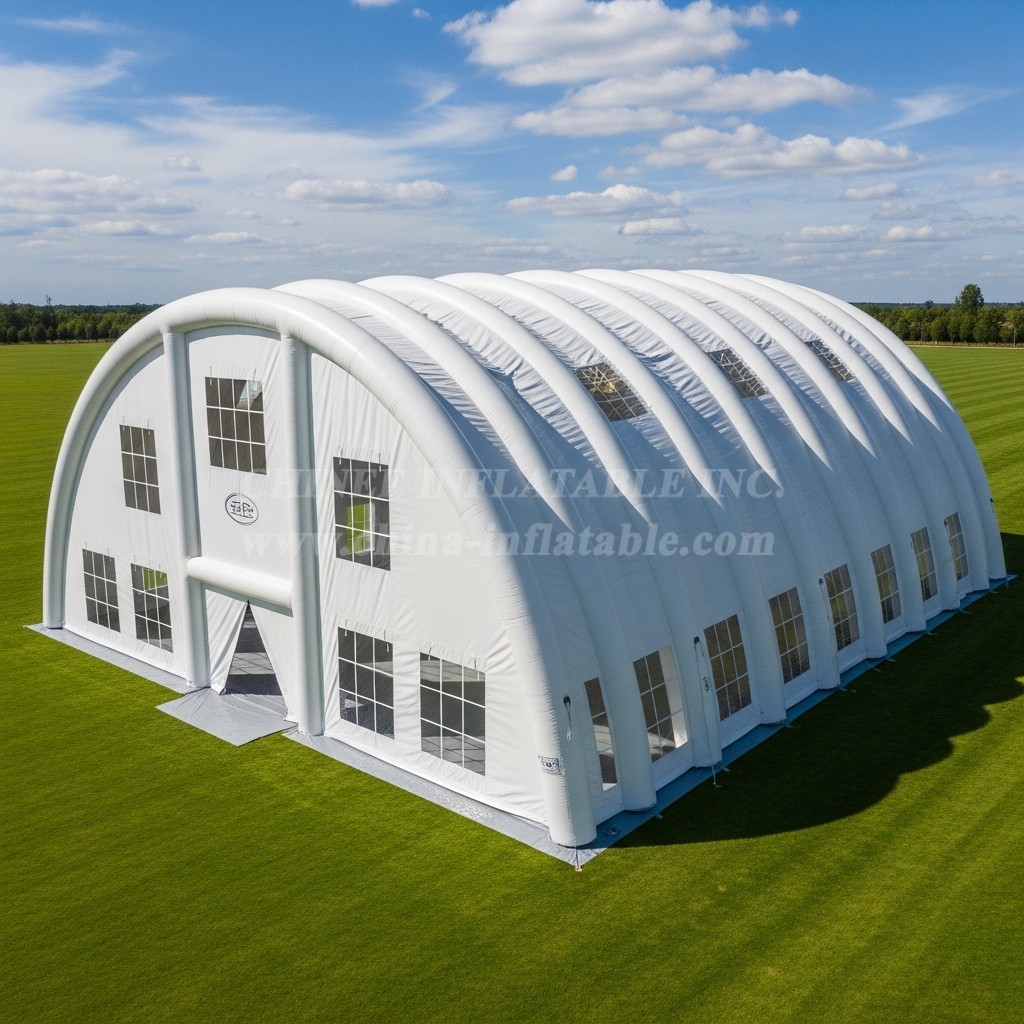 Tent1-6092 White Arched Inflatable Tent
