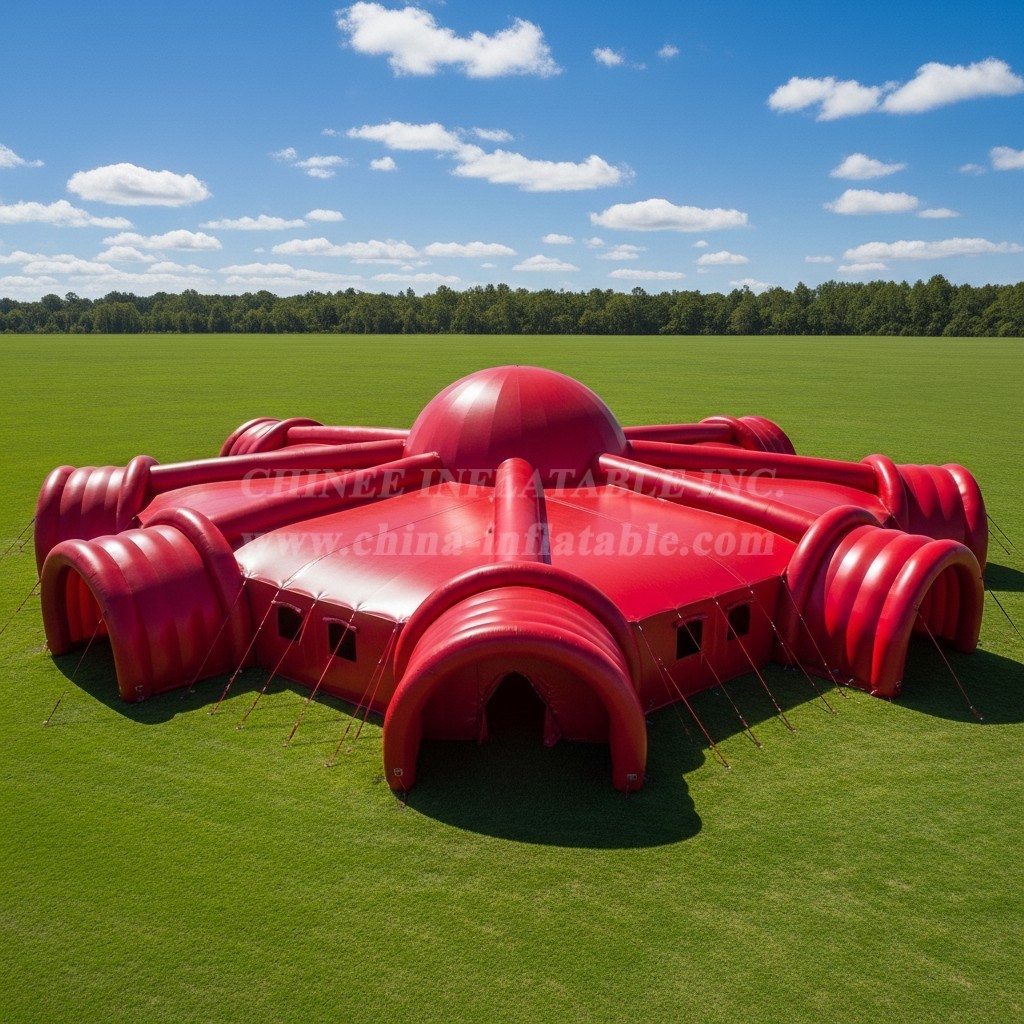 Tent1-6129 Giant Red Inflatable Dome Tent