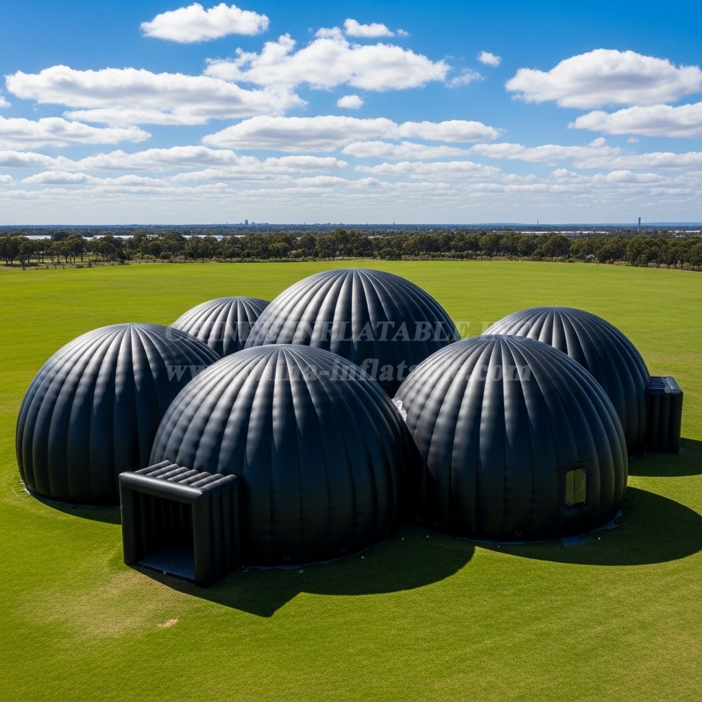 Tent1-6209 Giant Black Inflatable Dome