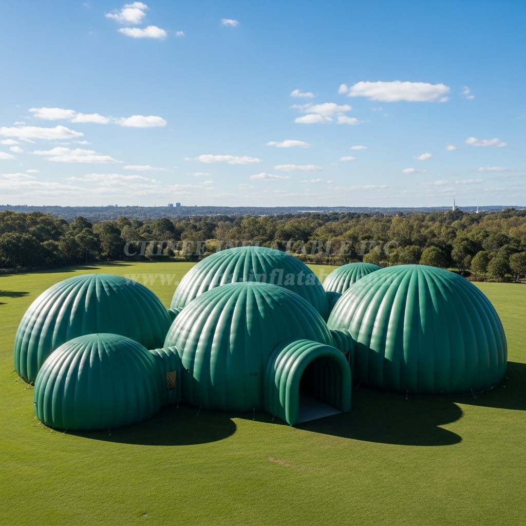 Tent1-6216 Giant Green Inflatable Dome