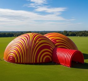 Tent1-6268 Red and Yellow Inflatable Dome