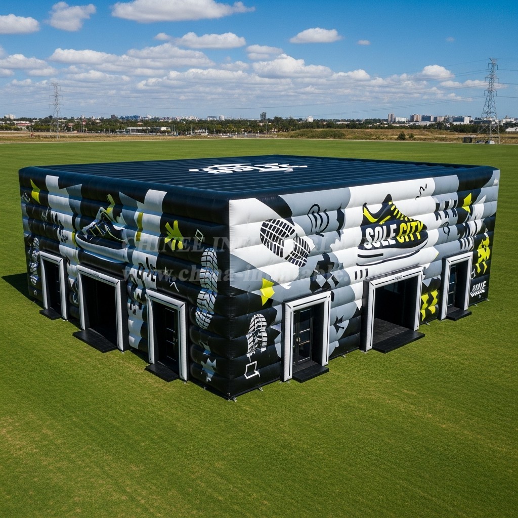 Tent1-6373 Black White Inflatable Sneaker Tent