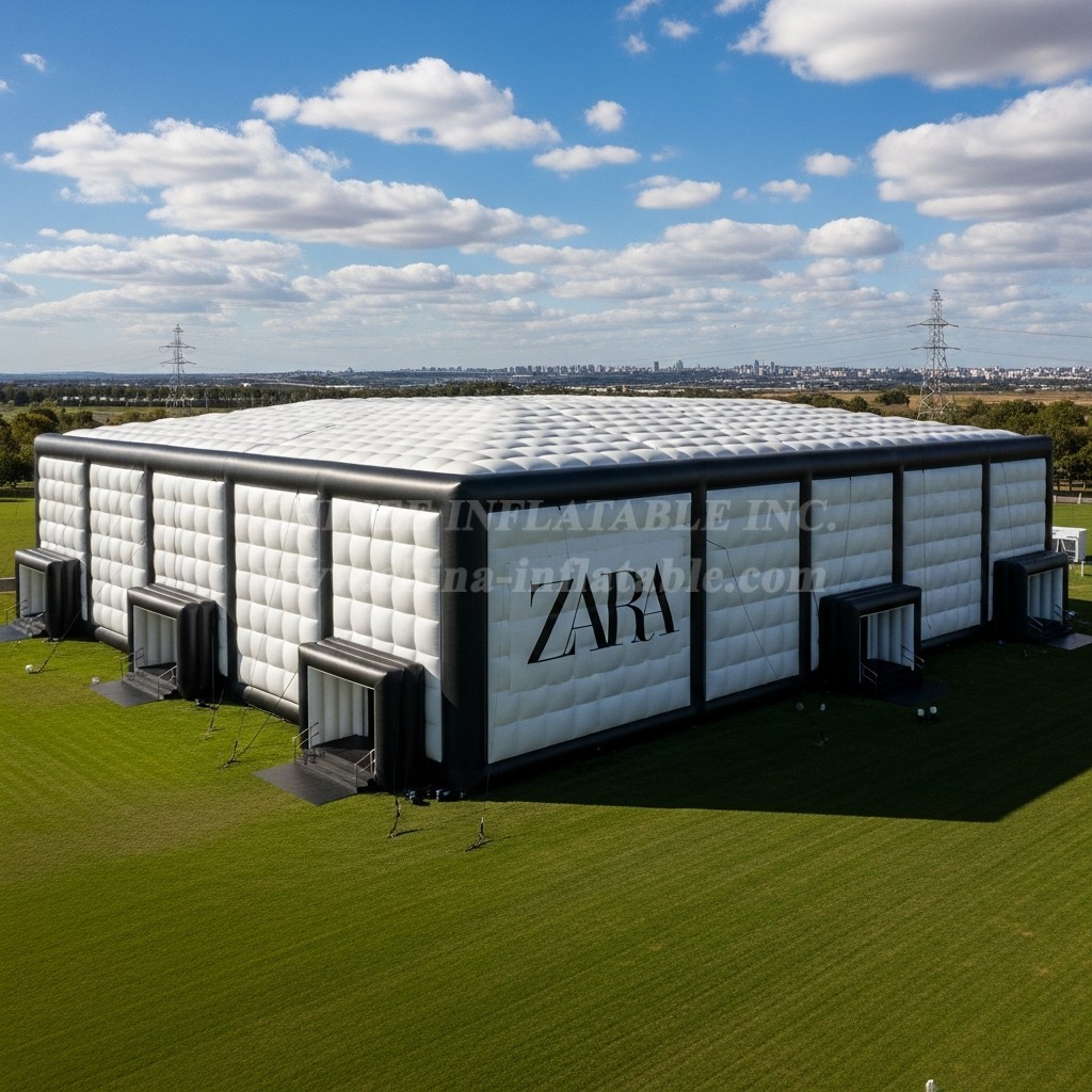 Tent1-6374 Black White Inflatable Zara Structure