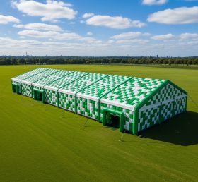 Tent1-6420 Green White Inflatable Rectangular Tent