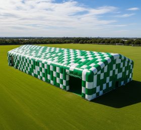 Tent1-6421 Green White Inflatable Rectangular Tent