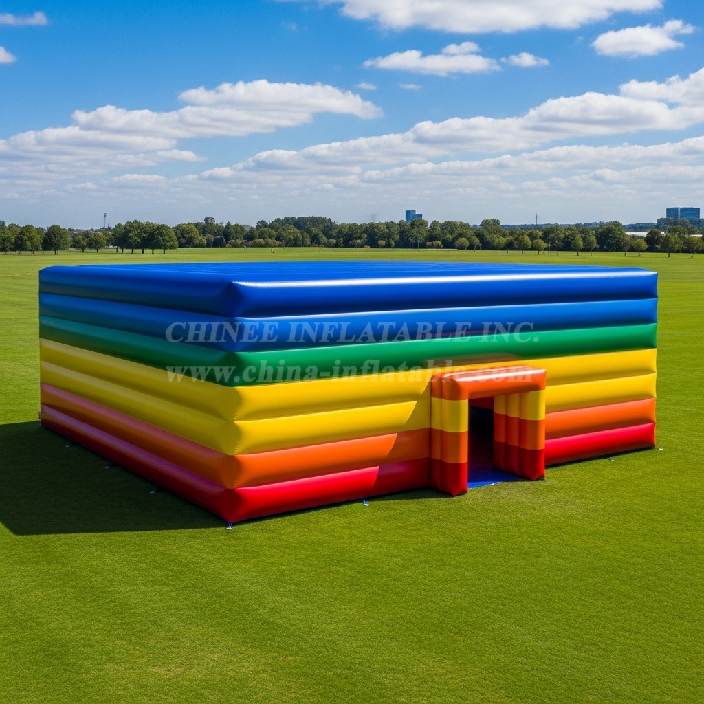 Tent1-6499 Rainbow Striped Inflatable Tent