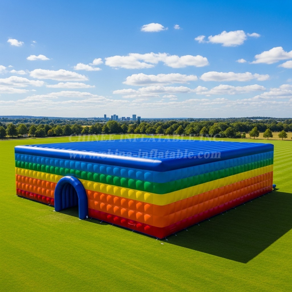 Tent1-6500 Rainbow Striped Inflatable Tent