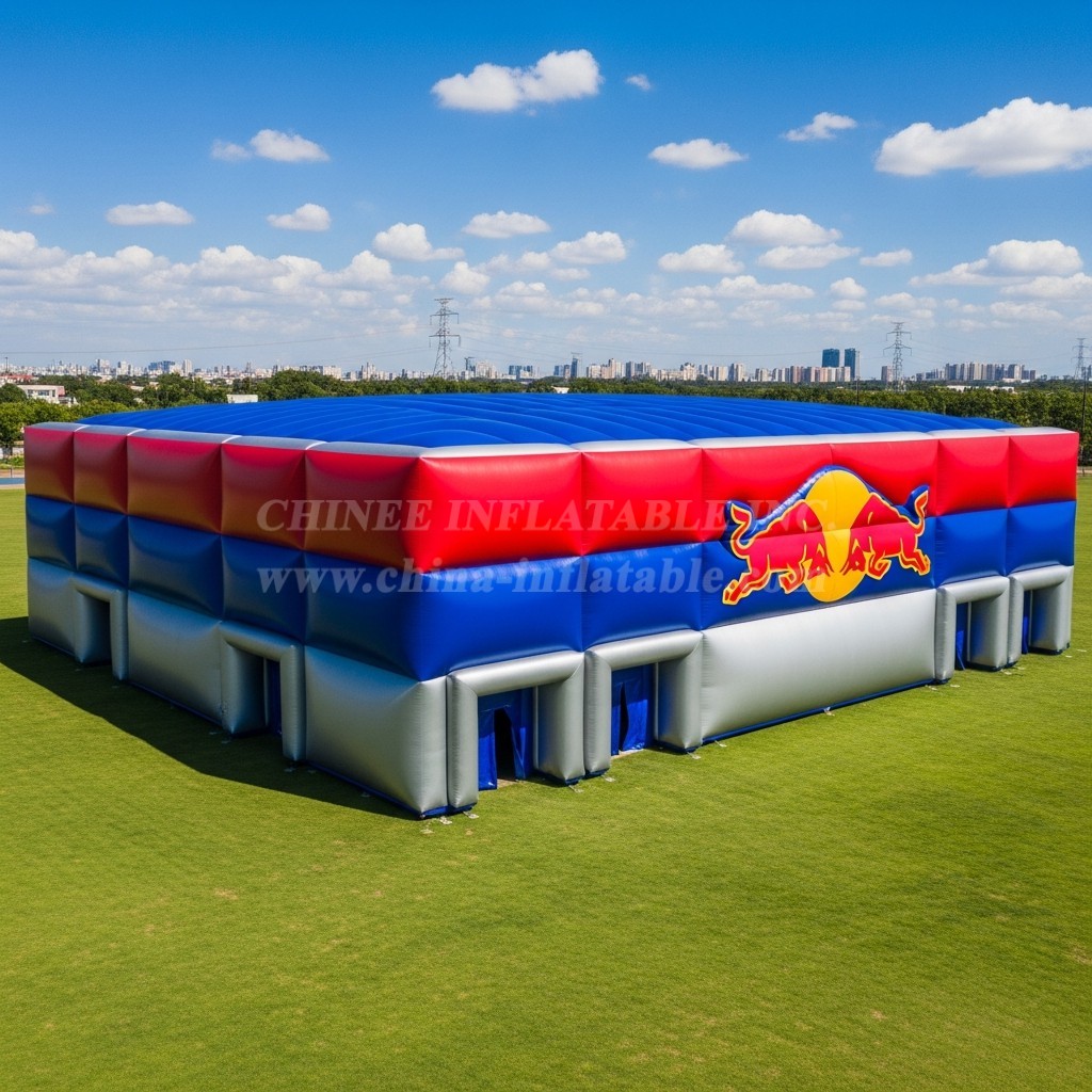 Tent1-6506 Red Bull Inflatable Cuboid Tent