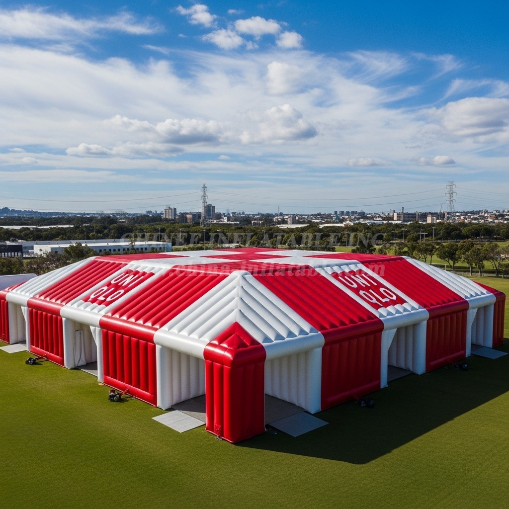 Tent1-6522 Red White Inflatable UNIQLO Tent