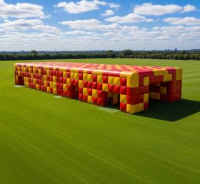 Tent1-6526 Red Yellow Inflatable Rectangular Structure