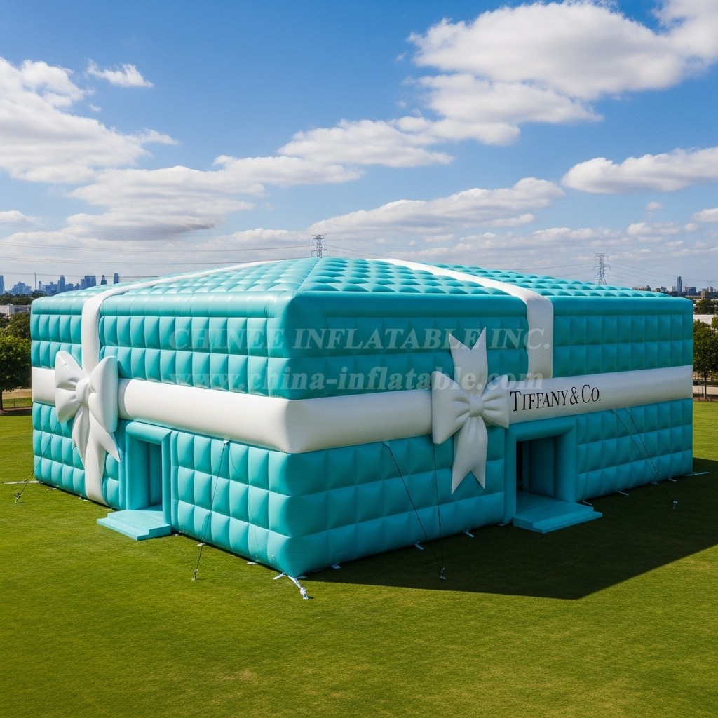 Tent1-6542 Tiffany Blue Inflatable Gift Box