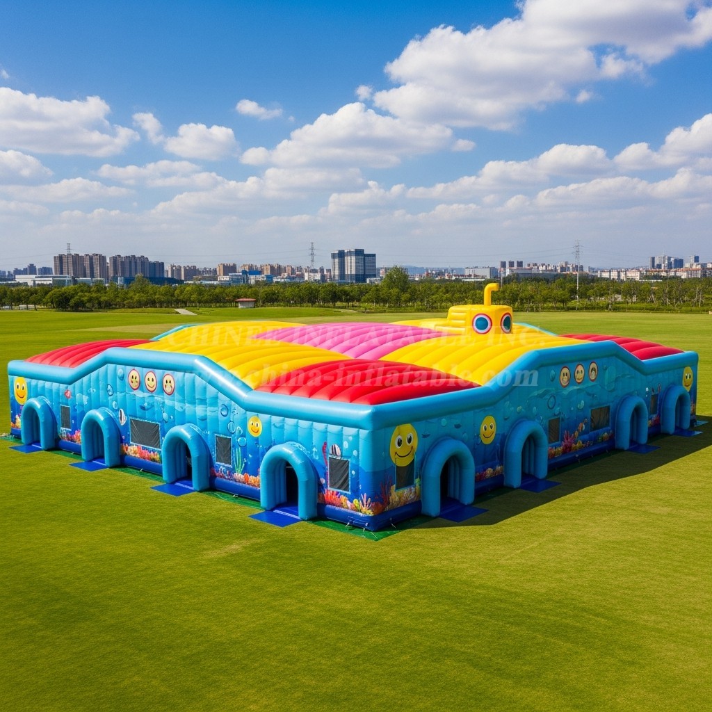 Tent1-6544 Vibrant Underwater Themed Inflatable Tent