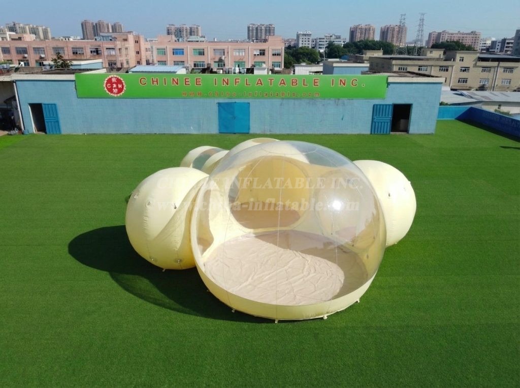 Tent1-5047J Pastel Yellow Inflatable Bubble Tent