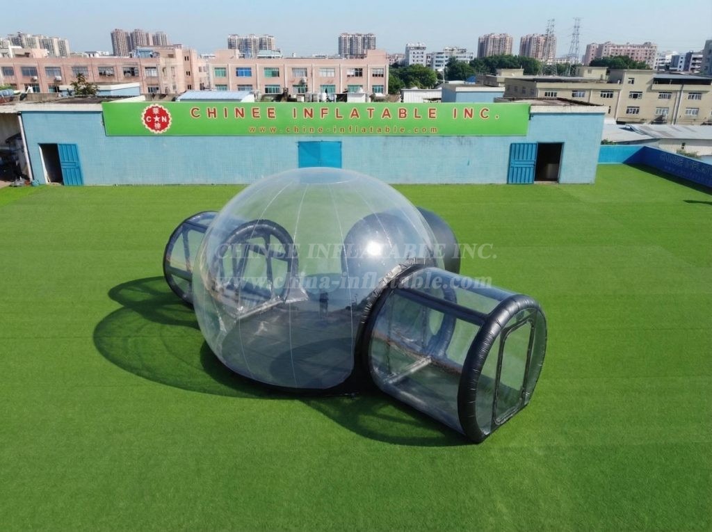 Tent1-5048A Black Inflatable Bubble Tent