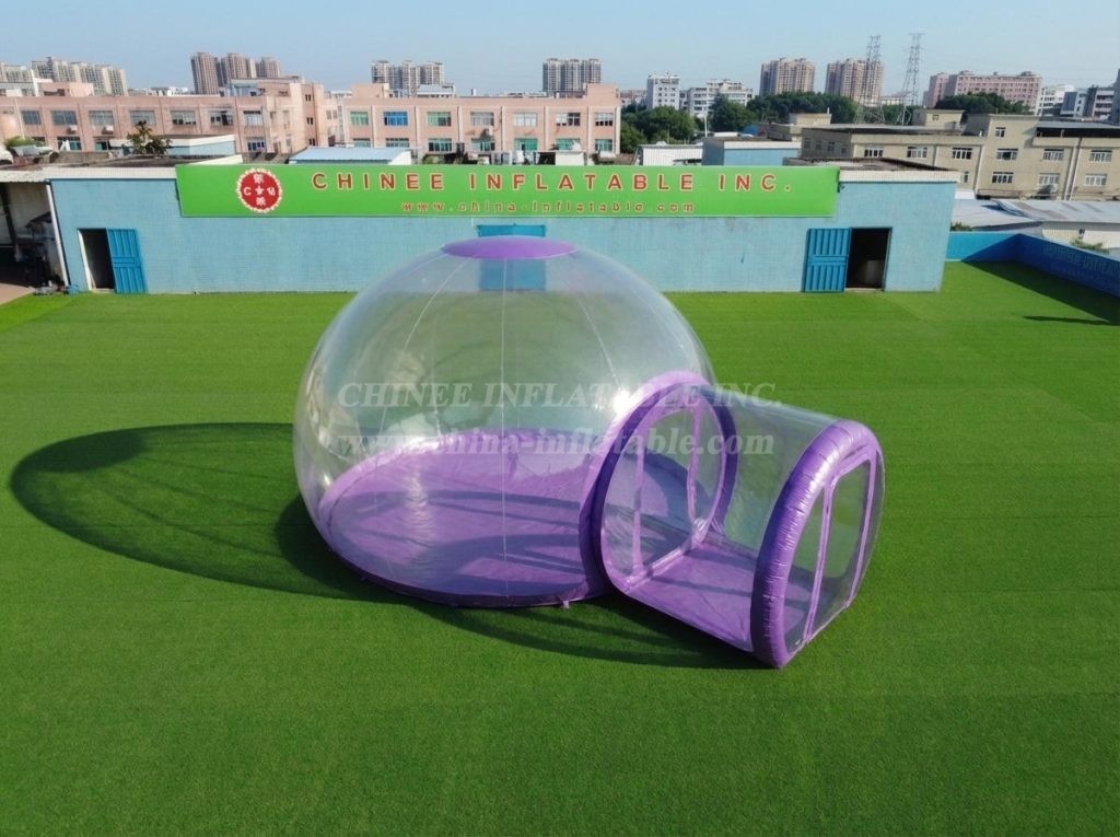 Tent1-5044L Purple Inflatable Bubble Tent